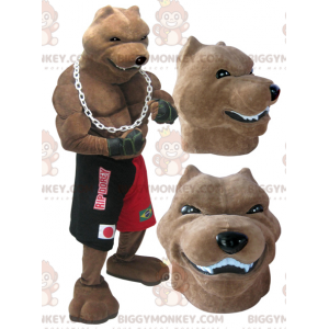 BIGGYMONKEY™ μασκότ με κοστούμια γίγαντας, μυώδης σκύλος με