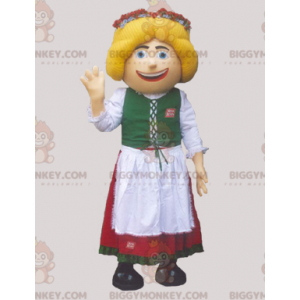Austrian Dutchwoman BIGGYMONKEY™ Mascot Costume in Traditional