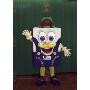 Smiling Shopping Bag Shopping Bag BIGGYMONKEY™ Mascot Costume -