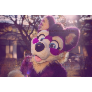 Purple and Pink Dog BIGGYMONKEY™ Mascot Costume -