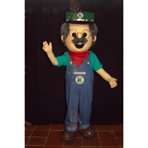 Costume de mascotte BIGGYMONKEY™ d'homme en salopette avec une