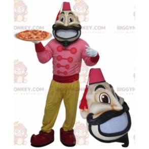 BIGGYMONKEY™ Maskottchenkostüm Mann mit Schnurrbart und