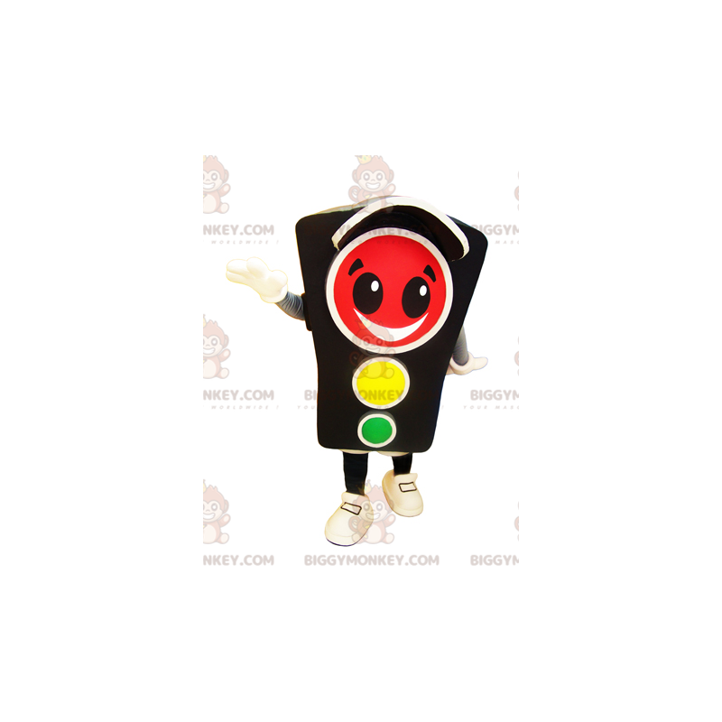 Smiling Traffic Light BIGGYMONKEY™ Mascot Costume Green Light Smiling Traffic Light BIGGYMONKEY™ Mascot Costume Green Light