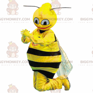 Meget realistisk sort og gul bi BIGGYMONKEY™ maskot kostume -
