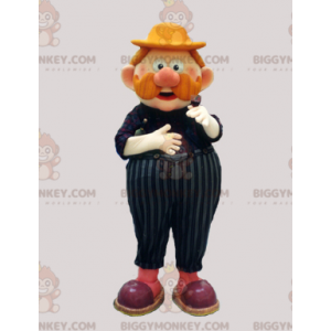 BIGGYMONKEY™ Mascot Costume of Ginger Man with Mustache and Big