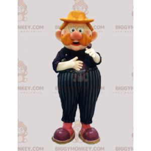 Traje de mascote BIGGYMONKEY™ de Ginger Man com bigode e