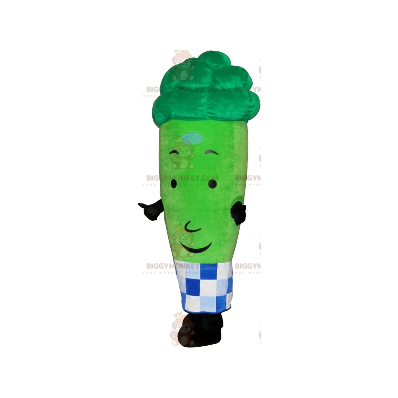 BIGGYMONKEY™ Mascot Costume of Giant Green Asparagus Surrounded