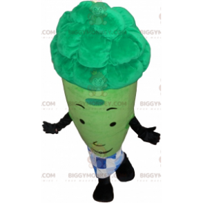 BIGGYMONKEY™ Mascot Costume of Giant Green Asparagus Surrounded