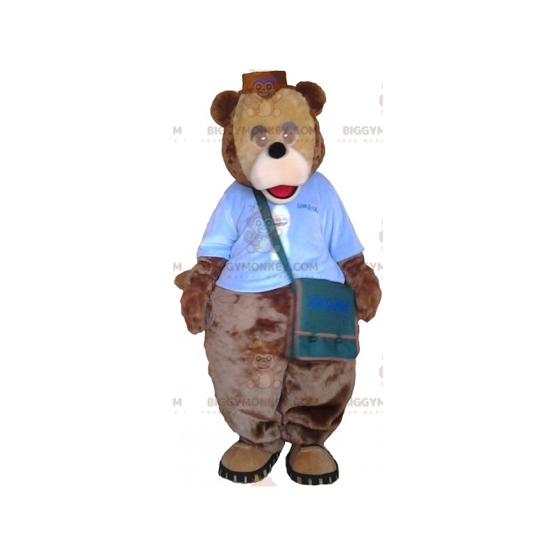 BIGGYMONKEY™ Big Brown Nalle-maskottiasu ja laukku - BIGGYMONKEY™ Big Brown Nalle-maskottiasu ja laukku -