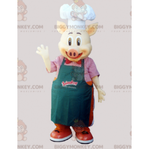 BIGGYMONKEY™ Disfraz de mascota chef de cerdo con delantal y
