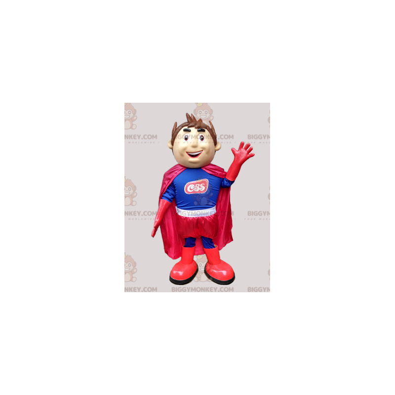 Costume de mascotte BIGGYMONKEY™ de garçon en superhéros en Costume de mascotte BIGGYMONKEY™ de garçon en superhéros en