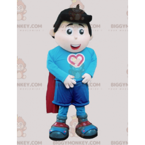Little boy BIGGYMONKEY™ mascot costume with cape and awesome
