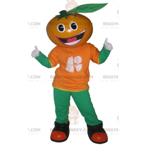 Disfraz de mascota BIGGYMONKEY™ naranja mandarina clementina -