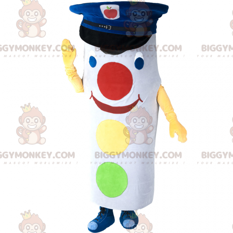 Hvidt og farverigt trafiklys BIGGYMONKEY™ maskotkostume med Hvidt og farverigt trafiklys BIGGYMONKEY™ maskotkostume med