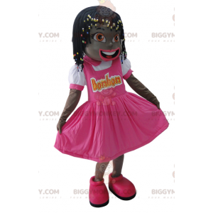 Kostium maskotki małej afrykańskiej dziewczynki BIGGYMONKEY™