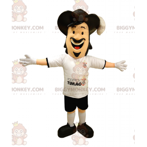 Musketeer Man BIGGYMONKEY™ Mascot Costume With Cute Hat -