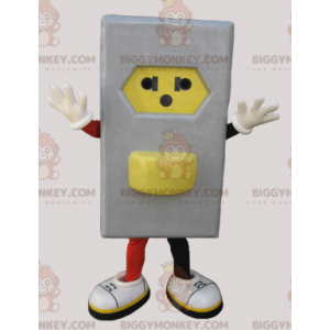 Kostým maskota Šedožlutá elektrická zástrčka BIGGYMONKEY™ –