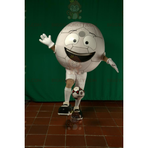 Costume della mascotte del pallone da calcio bianco gigante
