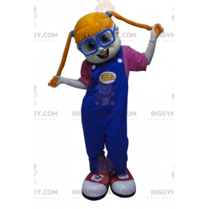Rødhåret pige BIGGYMONKEY™ maskotkostume med pigtails -