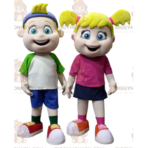 La mascota de 2 niños de BIGGYMONKEY™, una niña y un niño