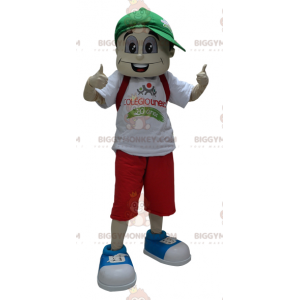 Στολή μασκότ Young Boy BIGGYMONKEY™ με καπάκι - Biggymonkey.com