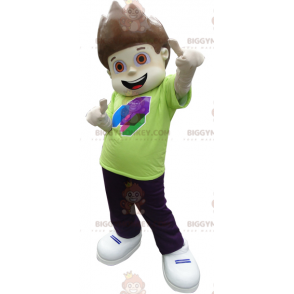 Traje de mascote de menino marrom BIGGYMONKEY™ com ajuste