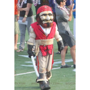 Red and Tan Pirate BIGGYMONKEY™ Mascot Costume – Biggymonkey.com