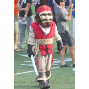 Red and Tan Pirate BIGGYMONKEY™ Mascot Costume - Biggymonkey.com