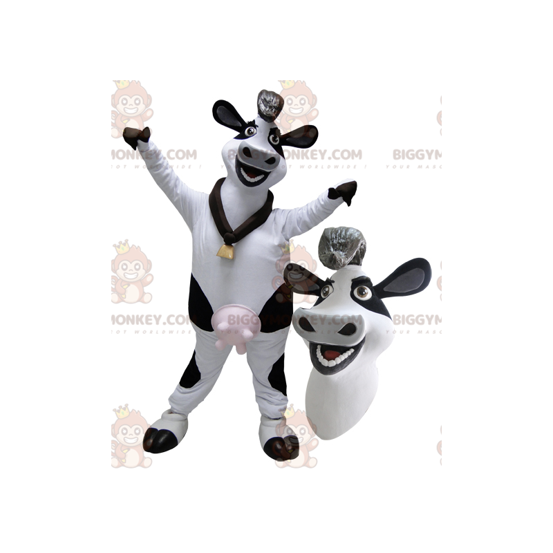 BIGGYMONKEY™ Giant White and Black Dairy Cow Mascot Costume - BIGGYMONKEY™ Giant White and Black Dairy Cow Mascot Costume -