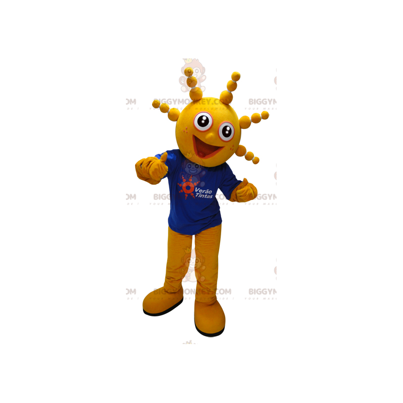 BIGGYMONKEY™ Disfraz de mascota de hombre amarillo de cabeza BIGGYMONKEY™ Disfraz de mascota de hombre amarillo de cabeza