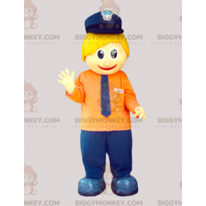 BIGGYMONKEY™ Little Blond Guy Maskottchen-Kostüm mit Kepi und