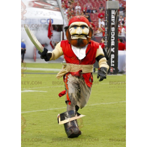 Red and Tan Pirate BIGGYMONKEY™ Mascot Costume – Biggymonkey.com