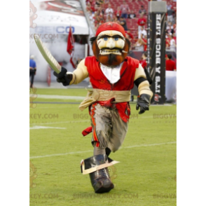 Red and Tan Pirate BIGGYMONKEY™ Mascot Costume - Biggymonkey.com