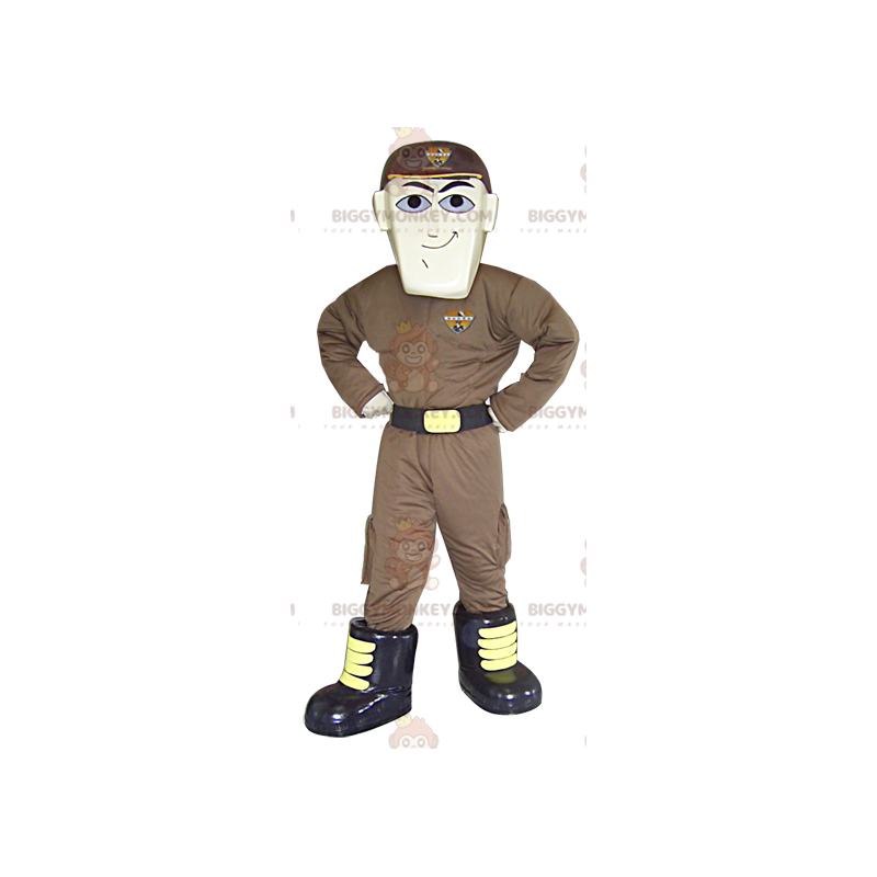 Costume de mascotte BIGGYMONKEY™ d'homme en tenue futuriste Costume de mascotte BIGGYMONKEY™ d'homme en tenue futuriste