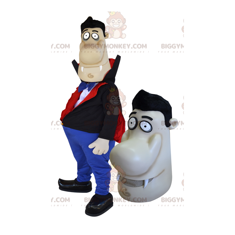 Στολή μασκότ BIGGYMONKEY™ Plump Vampire Man με τεράστια μύτη - Αρσενικές μασκότ - BIGGYMONKEY_06771 - BiggyMonkey.com