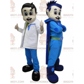 2 BIGGYMONKEY™s maskot. En superhelt i blåt og en futuristisk