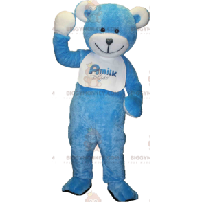 Blauw en wit teddybeer BIGGYMONKEY™ mascottekostuum -