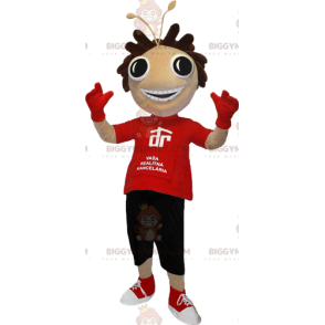 BIGGYMONKEY™ karaktermaskotkostyme med runde øyne og antenner - Menneskelige maskoter - BIGGYMONKEY_06782 - BiggyMonkey.com