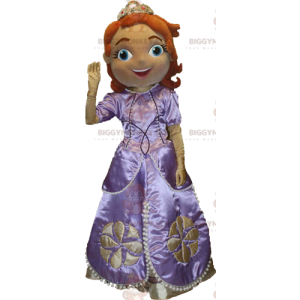 BIGGYMONKEY™ Mascot Costume Redhead Woman Dressed As Princess