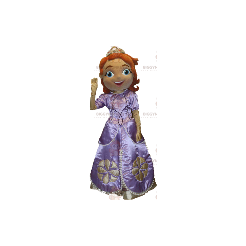 BIGGYMONKEY™ Mascot Costume Redhead Woman Dressed As Princess BIGGYMONKEY™ Mascot Costume Redhead Woman Dressed As Princess