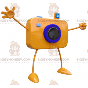 Orange Giant Camera Big Arms BIGGYMONKEY™ Maskottchen-Kostüm - Maskottchen von Objekten - BIGGYMONKEY_06788 - BiggyMonkey.com