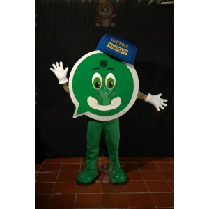 Kostým maskota BIGGYMONKEY™ Zelený muž s tvarem chatovací