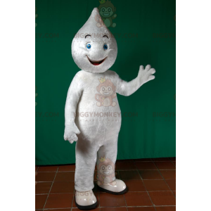 BIGGYMONKEY™ Maskottchen-Kostüm Ganz weißer Schneemann mit