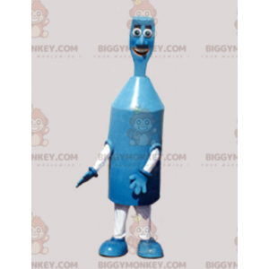 Zabawny kostium maskotki niebiesko-białego robota BIGGYMONKEY™