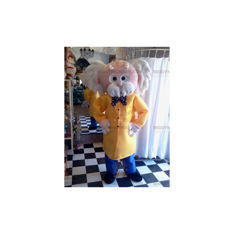 Mycket snygg morfar BIGGYMONKEY™ maskotdräkt med jacka och Mycket snygg morfar BIGGYMONKEY™ maskotdräkt med jacka och