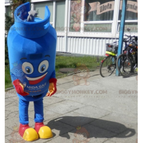 Disfraz de mascota BIGGYMONKEY™ con bombona de gas azul sonriente - Mascotas sin clasificar - BiggyMonkey.com