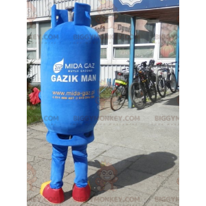 Disfraz de mascota BIGGYMONKEY™ con bombona de gas azul sonriente - Mascotas sin clasificar - BiggyMonkey.com