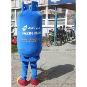 Disfraz de mascota BIGGYMONKEY™ con bombona de gas azul sonriente - Mascotas sin clasificar - BiggyMonkey.com