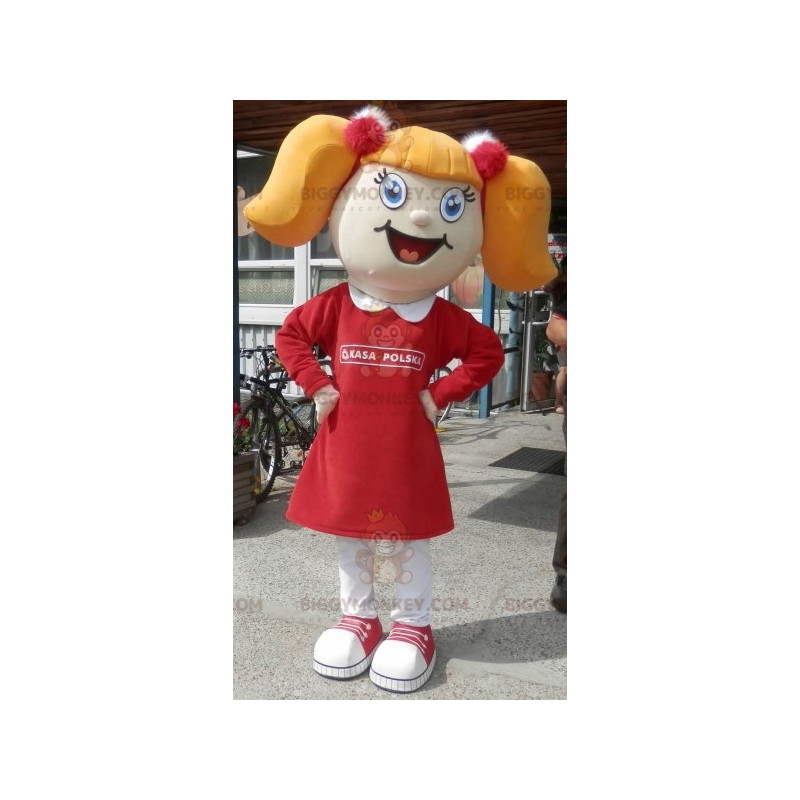 Brown girl mascot with donkey ears - Our mascots Sizes L (175-180CM)