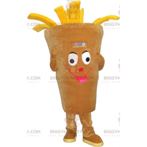Kostým maskota BIGGYMONKEY™ Kužel hranolků. Obchod s občerstvením Kostým maskota BIGGYMONKEY™ - Jídlo maskot - BiggyMonkey.com